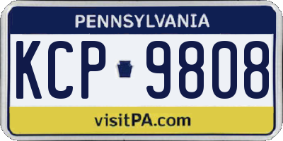 PA license plate KCP9808
