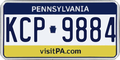 PA license plate KCP9884