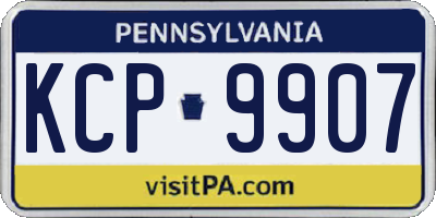 PA license plate KCP9907
