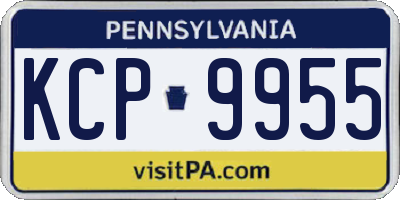 PA license plate KCP9955
