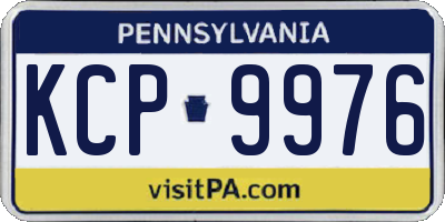 PA license plate KCP9976