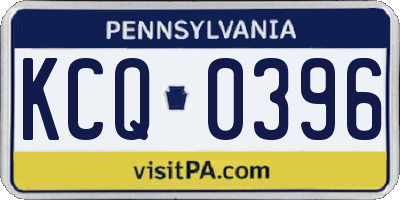PA license plate KCQ0396
