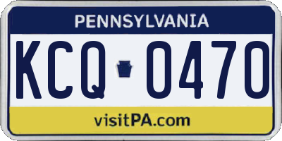 PA license plate KCQ0470