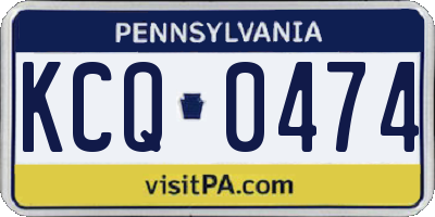 PA license plate KCQ0474