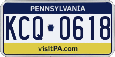 PA license plate KCQ0618