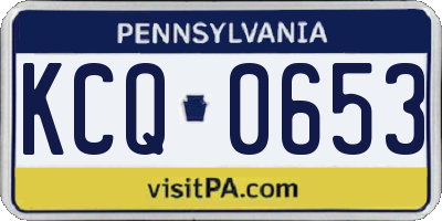 PA license plate KCQ0653