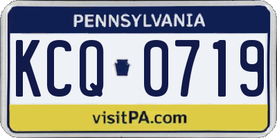 PA license plate KCQ0719