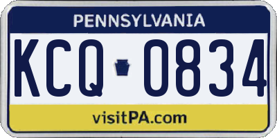 PA license plate KCQ0834