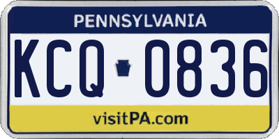 PA license plate KCQ0836