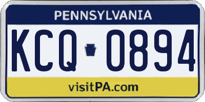 PA license plate KCQ0894