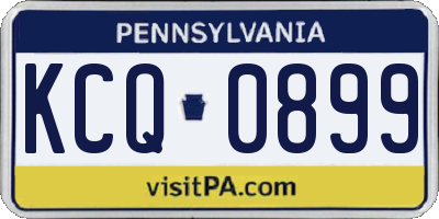 PA license plate KCQ0899