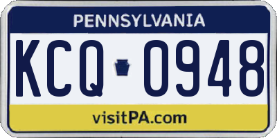PA license plate KCQ0948