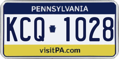 PA license plate KCQ1028