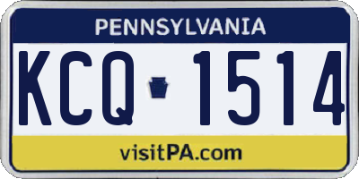 PA license plate KCQ1514