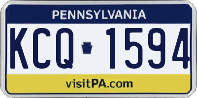 PA license plate KCQ1594