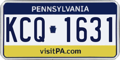 PA license plate KCQ1631