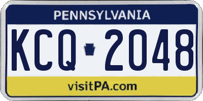 PA license plate KCQ2048