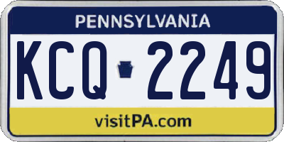 PA license plate KCQ2249