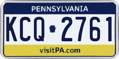 PA license plate KCQ2761