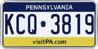 PA license plate KCQ3819
