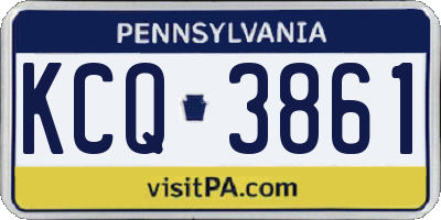 PA license plate KCQ3861