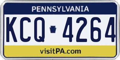PA license plate KCQ4264