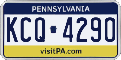 PA license plate KCQ4290