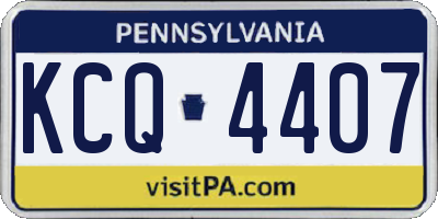 PA license plate KCQ4407