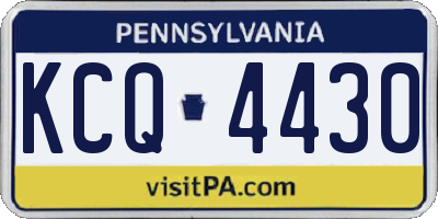 PA license plate KCQ4430