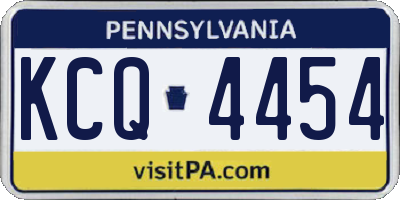 PA license plate KCQ4454