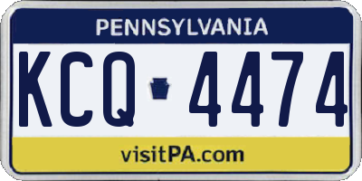 PA license plate KCQ4474