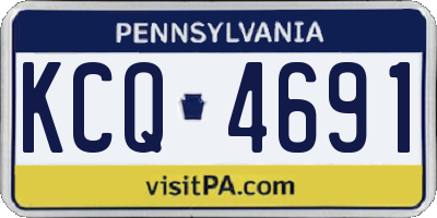 PA license plate KCQ4691