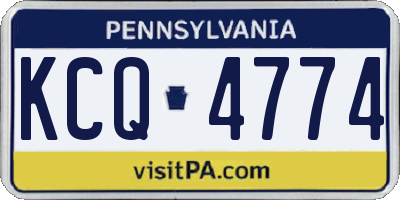 PA license plate KCQ4774