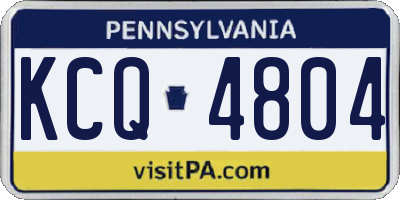 PA license plate KCQ4804