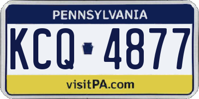 PA license plate KCQ4877