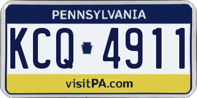 PA license plate KCQ4911