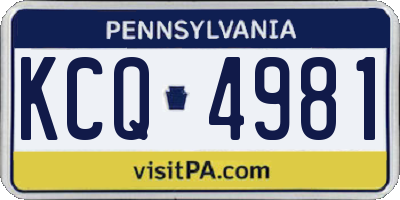 PA license plate KCQ4981