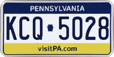PA license plate KCQ5028