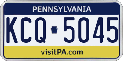 PA license plate KCQ5045