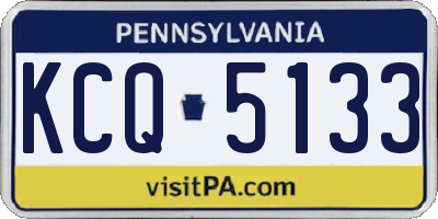 PA license plate KCQ5133