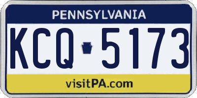 PA license plate KCQ5173