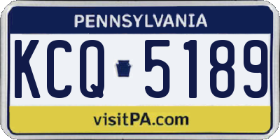 PA license plate KCQ5189