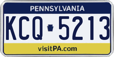 PA license plate KCQ5213