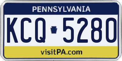 PA license plate KCQ5280