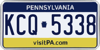 PA license plate KCQ5338