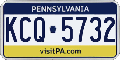 PA license plate KCQ5732
