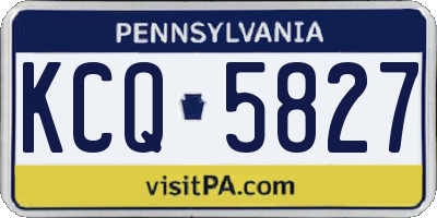PA license plate KCQ5827