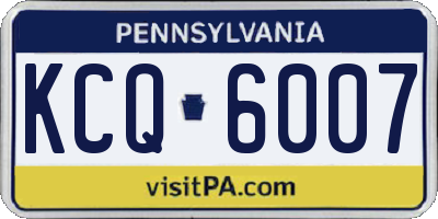 PA license plate KCQ6007