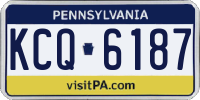 PA license plate KCQ6187