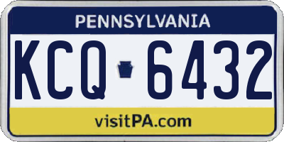 PA license plate KCQ6432
